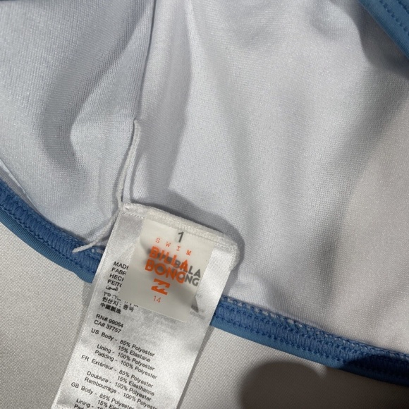 NEW Billabong [ Girls 14‎ ] Sol Searcher One Shoulder Bikini Top Periwinkle - Picture 9 of 11